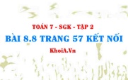 Bài 8.8 trang 57 Toán 7 Kết nối tri thức Tập 2